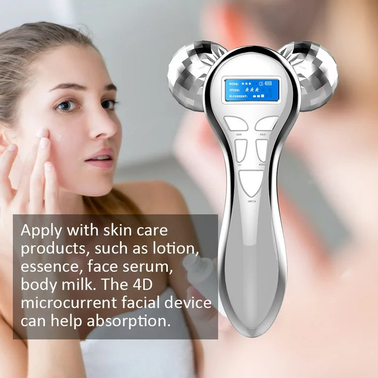 LuxLure™ 4D Microcurrent Face Massager Roller