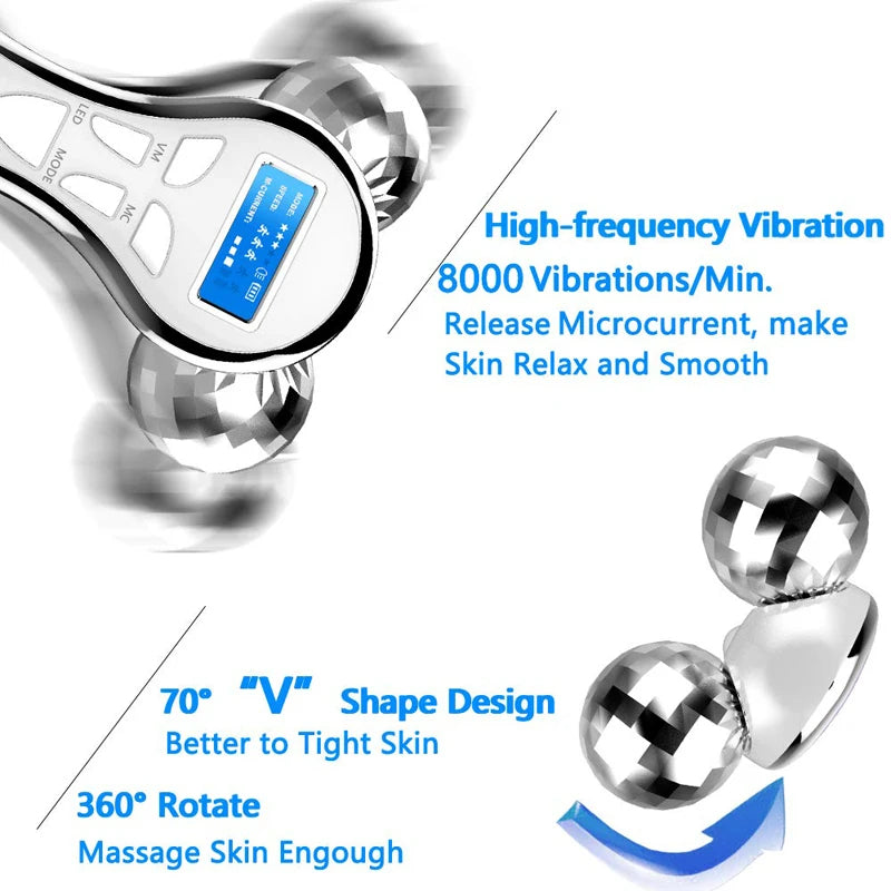 LuxLure™ 4D Microcurrent Face Massager Roller